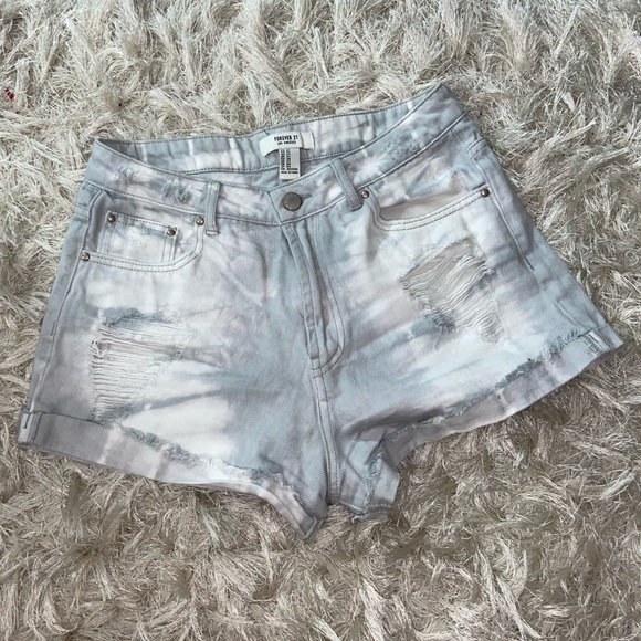Forever 21 gray tye dye shorts - Picture 1 of 4